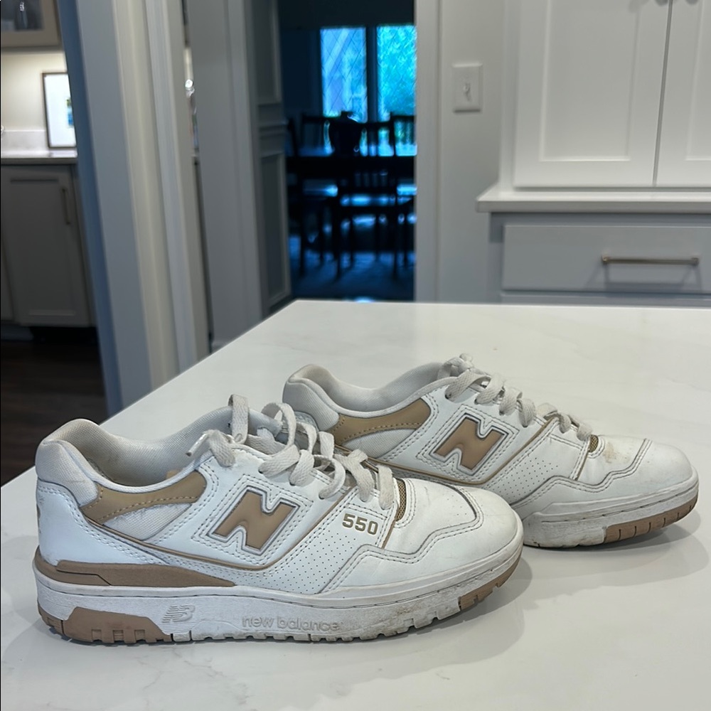 New Balance 550 White and Brown Sneakers